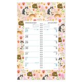 Comello Franciens Katten Weekomleg op schild 2027 Roze Bloemenpracht
