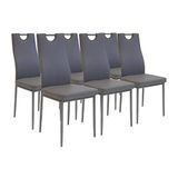 albatros eetkamerstoelen SALERNO - Set van 6 - Grijs