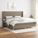Maison Exclusive - Lit boxspring avec matelas, couleur taupe, 200x200 cm, textile
