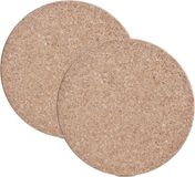 Zeller Pannenonderzetters van Kurk Rond - 2 stuks - Lichtbruin - Ø14 x 1 cm