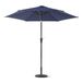 Amazon Basics Terrasparasol, Handslinger en Drukknop om te Kantelen, 230.12 cm, Marineblauw