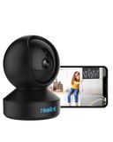 Reolink WiFi veiligheidscamera babyfoon 3MP HD indoor surveillance 2.4GHz draadloze camera's voor veiligheid thuis pan tilt nachtzicht tweewegsaudio bewegingssensor, E1(Zwart)