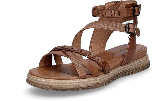 Tamaris Dames Plateau Sandalen 1-28210-44 305 - Bruin - Maat 39 EU