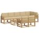 vidaXL - Buiten - bank - set - 9 - st - Wit - en - Beige - Polyester