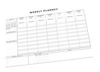 Generic Office weekplanner met weekrooster, 54 vellen om af te scheuren + 1 vel met stickers, eeuwig ongedateerd, A3-formaat, ideaal voor thuis en op kantoor.