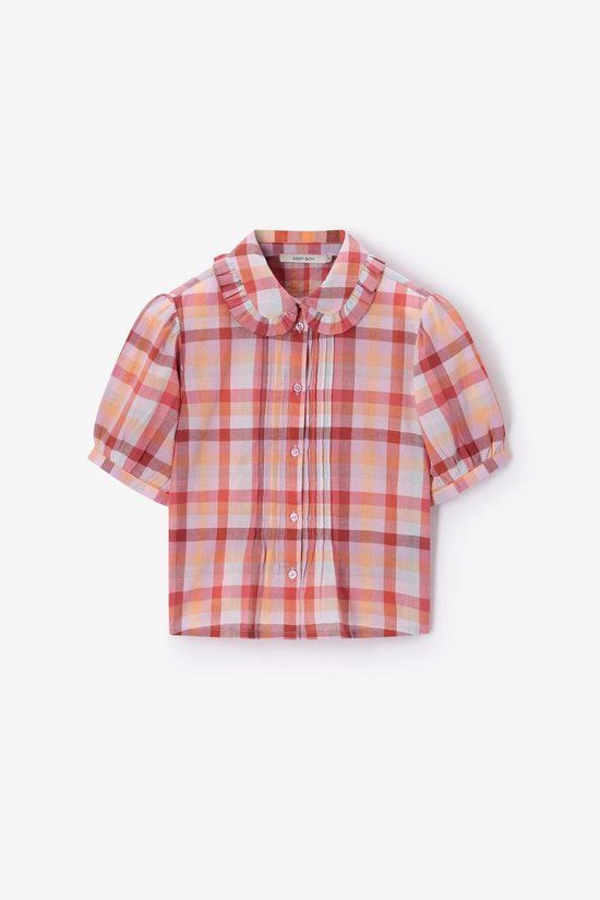 Sissy-Boy Oranje geruite blouse