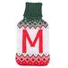 Villa d'Este Home Tivoli Warmwaterkruik 2 l, Monogram Winter M, wit + rood + groen, medium