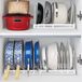 Ibenzoa® Porte-couvercle extensible avec compartiments réglables pour l'organisation de la cuisine
