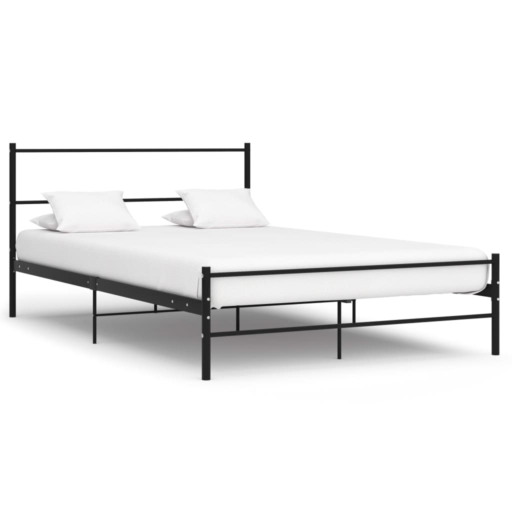 vidaXL Bedframe metaal zwart 160x200 cm