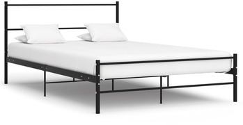 vidaXL Bedframe metaal zwart 160x200 cm