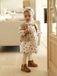 VERTBAUDET Babyset jurk + vestje + haarband vanille