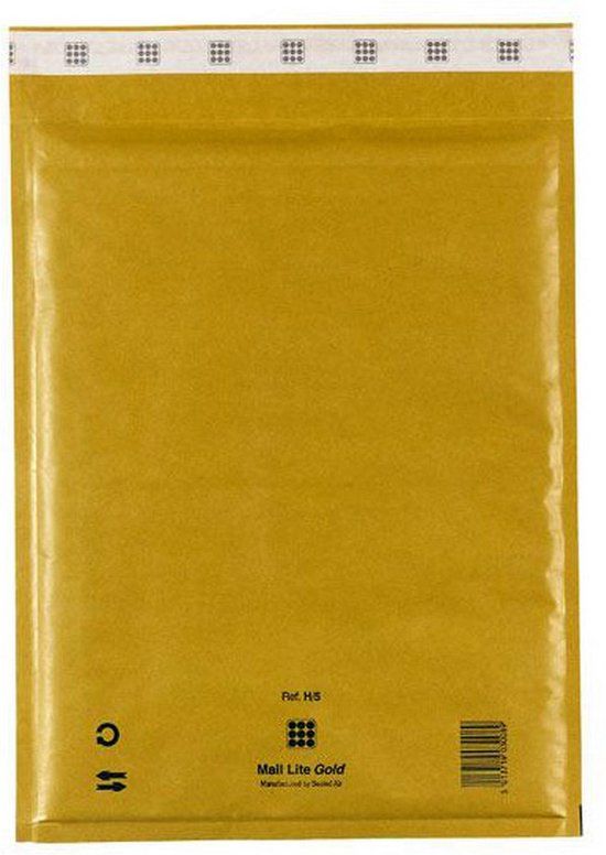 Mail Lite Gold Bubble Mail Bags (Pack of 10) - H/5 10,5" x 14" - 270mm x 360mm
