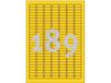 Avery L6037-20 - Etiketten - 25.4x10mm - Geel - 3780 stuks