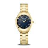 Bering - 17331-732 Kwartshorloge voor dames, op zonne-energie, 31 mm, zilverkleurige roestvrijstalen behuizing en blauwe wijzerplaat, roestvrijstalen band met roestvrijstalen elementen, 5 ATM
