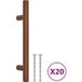 Poignées d'armoire en bronze 20 pièces 96 mm en acier inoxydable
