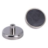 Ferrietpotmagneet met M4 binnendraad - 32mm dia x 7mm dik - 4,1kg pull - Pack van 4