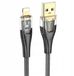 Hoco U121 USB-A naar Lightning Kabel 2.4A, 1.2m, Zwart Transparant