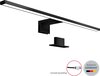 B.K.Licht LED Spiegellamp Zwart 60cm 8W 4000K IP44