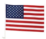 Merkloos / Sans marque Shoppartners Bv Amerika/USA autoraamvlag - Set van 2x stuks - 28 x 44 cm - Polyester - Multi