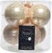 Kaemingk B.V. 6 Boules de Noël Perle Émail 80 mm Blanc Verre