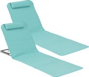en.casa Strandmat Donostia set van 2 turquoise