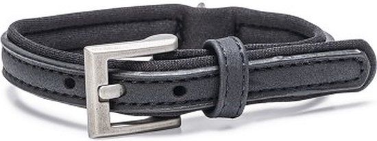 Beeztees Balacron Ax Halsband Hond - Kunstleer - Zwart - 21-26 cm x 10 mm