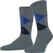Burlington Dundee gedessineerd wol sokken heren blauw - maat 40-46
