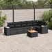 Maison Exclusive - Salon de jardin 7 pièces avec coussins, rotin synthétique noir