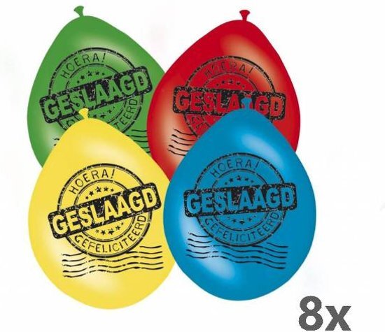 Folat - Ballonnen - Geslaagd - 30cm - 8st