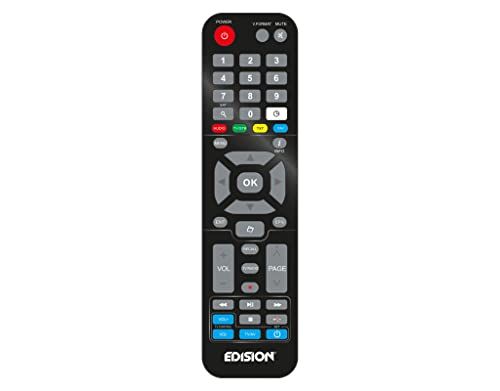 Edision Universele afstandsbediening EDI-RCU 4 Learn, origineel, programmeerbaar, 2in1 TV & ontvanger