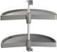 Emuca Set draaiende schalen voor keukenmeubels, 180º, unit 900 mm, Kunststof, Wit