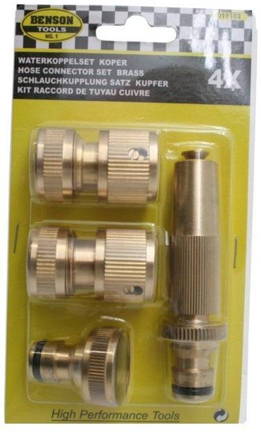 Green Arrow Waterkoppelset Messing 12 Aansluiting 4 Delig
