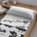 Belum Harry Potter beddengoedset, bedrukt met kussen en hoeslaken, 100% katoen, model Dark Hero, voor 105 cm breed bed