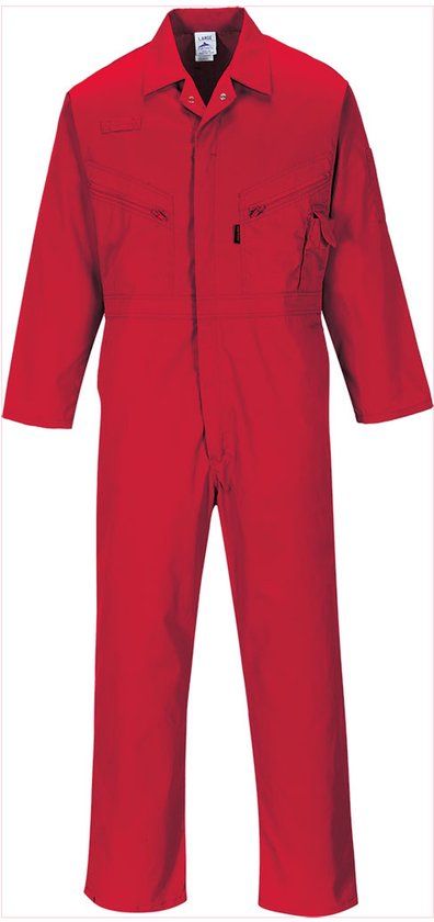 Portwest Liverpool-Rits Overall C813 - Rood - XXL