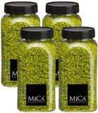 Mica Decorations pierres décoratives/granulés - 4x - 650ml - vert - cailloux de loisirs créatifs