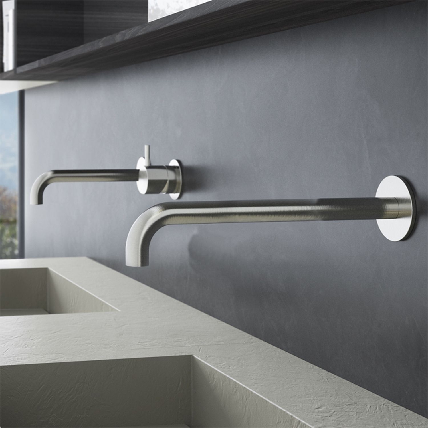 hotbath Cobber CB095 Uitloop 25 cm Geborsteld Nikkel - Messing