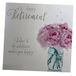 WHITE COTTON CARDS Happy Retirement Handgemaakte Kaart - Versierde Bloemen Pioenen B175,16cm x 16cm