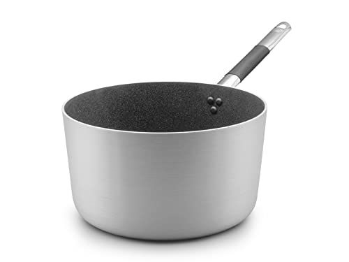 Pentole Agnelli ALSC105GPIC24 Linea Shark Skin inductie, hoge anti-aanbaklaag, met 1 roestvrijstalen handgreep, 24 cm