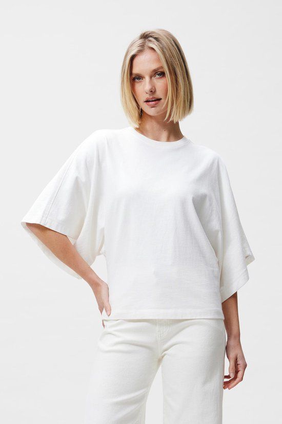 Catwalk Junkie Batsleeve Tshirt Dames - Shirt - Wit - Maat 36