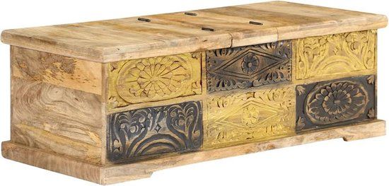 vidaXL Salontafel 100x50x35 cm massief mangohout