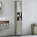 Bath Vida Priano badkamermeubel met hoge spiegel, opbergkast, vloerstaande Tallboy-unit, grijs