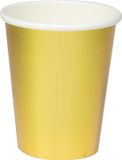 Folat Party Products Folat - Bekers - Karton - Metallic goud - 8st. - 250ml