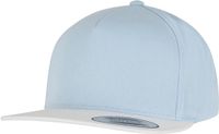 Flexfit - Classic 5 Panel Snapback Pet - Blauw/Wit