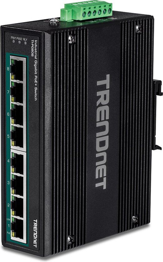 Trendnet TI-PG80B - Netwerkswitch - 8 poorten - Gigabit Ethernet - PoE+
