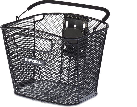 Basil Bold Front KF - Bicycle Basket - Steel - Black