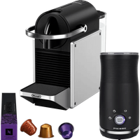 De'Longhi Nespresso Pixie EN127.S + Pierre Milk Frother