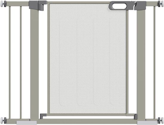 PawHut Pet Gate Acier 103x2x76cm Grijs