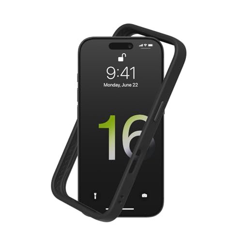 RHINOSHIELD Bumperhoesje compatibel met [iPhone 16 Pro Max] | CrashGuard - schokabsorberend slank ontwerp beschermhoes 3,5 m valbescherming - zwart