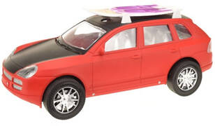 Toi Toys auto met surfboard rood 31 cm