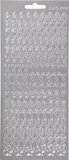 Zilveren alfabet stickers - 10x23 cm - 1 vel